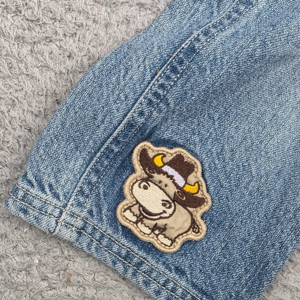 OshKosh B'gosh BTG Carpenter Jeans Toddler 18M Blue Western Cowboy Lil Buckaroo